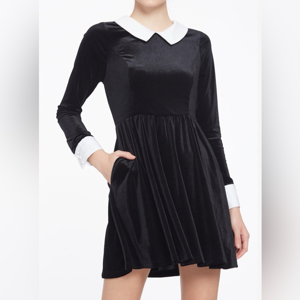 Hot Topic Black Dress with White Collar